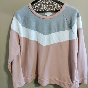 Forever 21 Chevron tricolor crew neck sweatshirt, size 3x